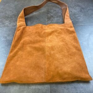 St.John’s Bay Y2K Chic Caramel  Suede Hobo Slouch Messenger Shoulder Bag